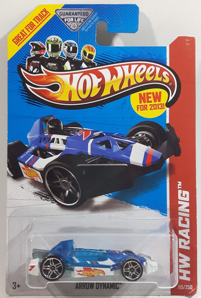 2013 Hot Wheels HW Racing Arrow Dynamic Clear Blue and White Die Cast Toy Car Vehicle New in Package