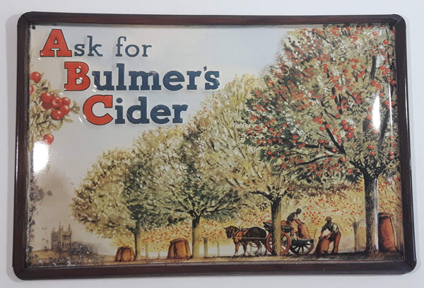 Vintage Style ABC Ask For Bulmer's Cider 8" x 11 3/4" Embossed Tin Metal Sign