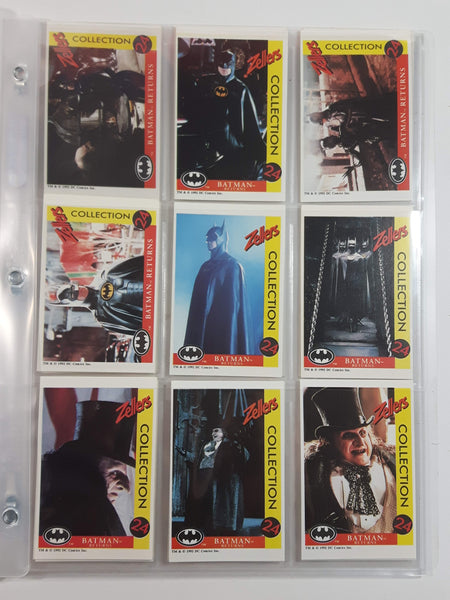 1992 Zellers DC Comics Batman Returns 24 Trading Cards Full Set