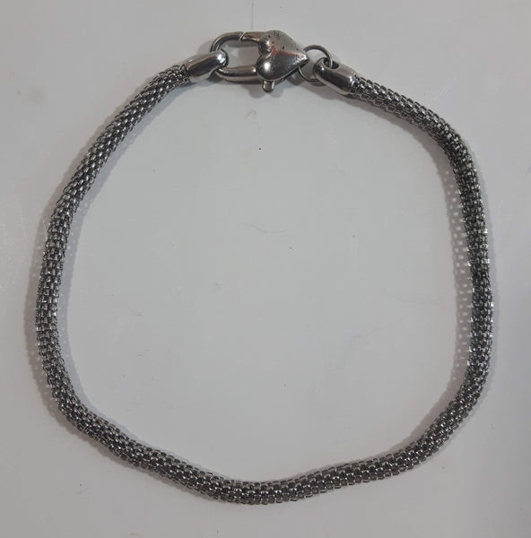 Small 8" Metal Chain Bracelet with Heart Clasp