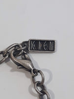 Vintage 1960s KIEN Canadian Designer Modernist Washer and Chain Metal 18" Long Necklace