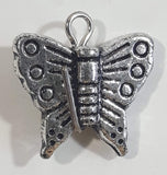 Small 1/2" Silver Tone Metal Butterfly Pendant