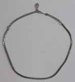 Scarab Style Charm 16" Long Metal Choker Necklace