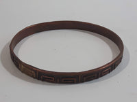 Modernist Pattern Copper Metal Bracelet