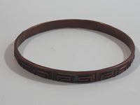 Modernist Pattern Copper Metal Bracelet
