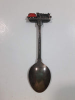 Vintage Harrison Hot Springs , B.C. Train Locomotive Figural Silver Plated Steel Spoon Travel Souvenir