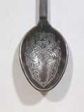 Vintage Warwick Castle Knight Charm with Engraved Bowl Silver Plated Spoon Travel Souvenir