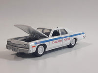 Greenlight Hot Pursuit 1974 Dodge Monaco Chicago Police 202 White Roof Die Cast Toy Car Vehicle with Opening Hood