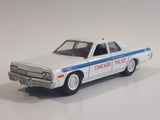 Greenlight Hot Pursuit 1974 Dodge Monaco Chicago Police 202 White Roof Die Cast Toy Car Vehicle with Opening Hood