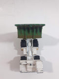 1999 Matchbox Road Work Faun Dump Truck White with Green Brown Die Cast Toy Car Construction Equipment Vehicle