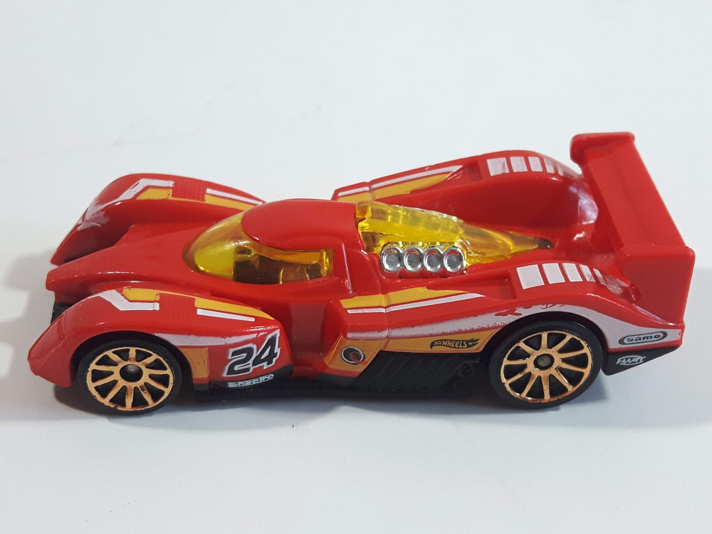 2012 Hot Wheels Track Stars 24 Ours Red Die Cast Toy Race Car Vehicle ...