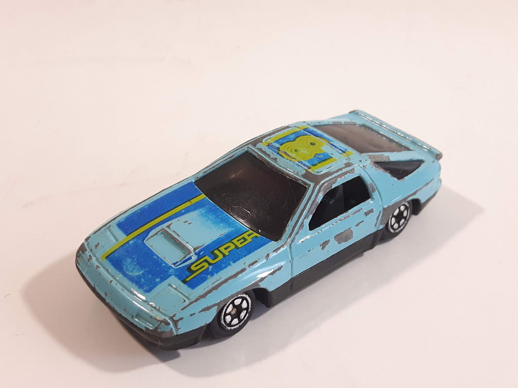 Yatming No. 807 Mazda RX-7 Turbo Super 8 Light Blue Die Cast Toy Car V ...