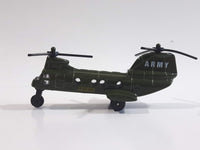 Unknown Brand No. 6007 69 BDE 2ADA Military Helicopter Dark Army Green Die Cast Toy Aircraft Vehicle