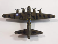 A222 B-17 Bomber Dark Army Green Camouflage Die Cast Toy Aircraft Vehicle