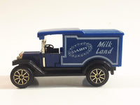 High Speed No. 607 - 612 Milk Land Dairy Delivery Truck Dark Blue Die Cast Toy Car Vehicle