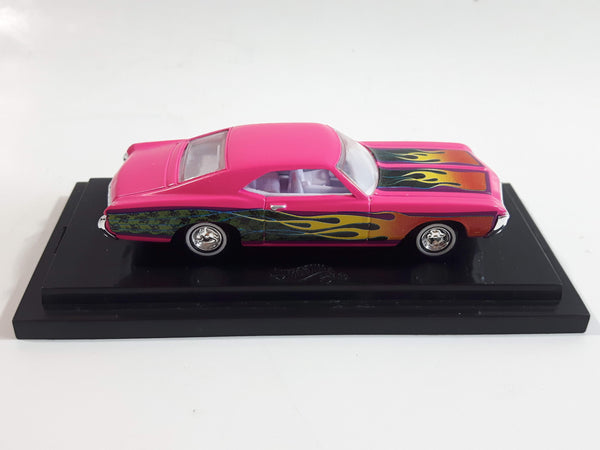 2003 100% Hot Wheels 1969 Buick Riviera Lowrider Bright Pink Die Cast Toy Car Vehicle with Lifting Front End in Display Case