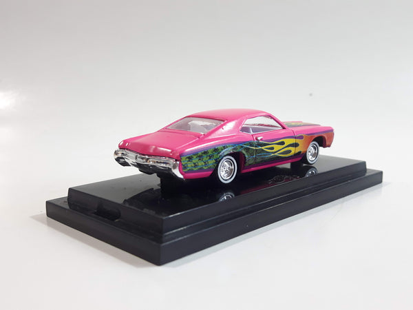 2003 100% Hot Wheels 1969 Buick Riviera Lowrider Bright Pink Die Cast Toy  Car Vehicle with Lifting Front End in Display Case