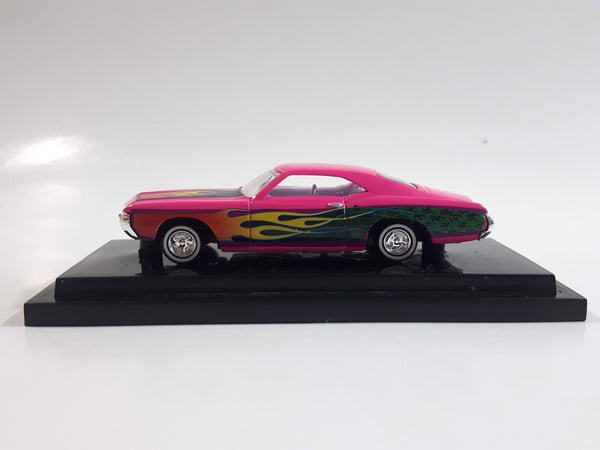 2003 100% Hot Wheels 1969 Buick Riviera Lowrider Bright Pink Die Cast Toy  Car Vehicle with Lifting Front End in Display Case