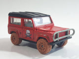 2007 Matchbox Pirate Island Land Rover 90 Red and Black Die Cast Toy Car Vehicle