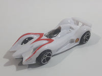 2008 Hot Wheels Speed Racer Movie Mach 6 White Plastic Die Cast Toy Car Vehicle OH5