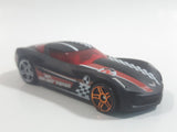 2012 Hot Wheels Thrill Racers - City Stunt 2009 Corvette StingRay Concept Flat Black Die Cast Toy Car Vehicle