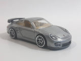 2010 Hot Wheels Porsche 911 GT2 Silver Grey Die Cast Toy Race Car Vehicle
