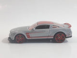 2012 Hot Wheels Mustang Boss 302 Laguna Seca Metallic Grey Die Cast Toy Car Vehicle