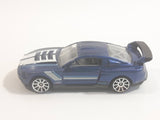 2013 Hot Wheels HW Workshop Then and Now Custom '12 Ford Mustang Dark Metallic Blue Die Cast Toy Car Vehicle