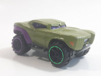 2014 Hot Wheels Marvel Character Cars Hulk Olive Green and Purple Die Cast Toy Car Vehicle