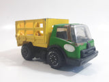 Vintage Tonka Farm Livestock Truck Green and Yellow Pressed Steel Toy Car Vehicle with Opening Rear Gate Made in Japan