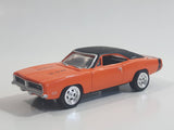 2009 Johnny Lightning Muscle Cars No. 488 1969 Dodge Charger R/T 440 Orange Die Cast Toy Car Vehicle with Opening Hood