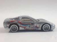 2001 Hot Wheels '97 Corvette Silver Die Cast Toy Car Vehicle