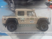 2018 Hot Wheels HW Hot Trucks '15 Land Rover Defender Double Cab Light Brown Beige Die Cast Toy Car Vehicle New in Package
