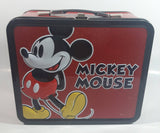 2011 Loungefly Disney Mickey Mouse Red and Black Embossed Tin Metal Lunch Box