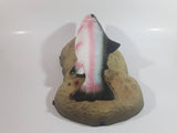 1999 Gemmy Travis The Trout Animatronic Singing Moving Fish On Rock Themed Plaque Novelty Collectible No Adapter Battery Operated