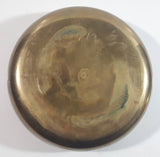Vintage Solid Brass Engraved Duck Dish with Lid Marked HS 6422