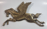 Vintage Pegasus Mythical Creature Horse with Wings Brass Metal Wall Decor