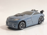 2004 Hot Wheels Tooned Mercy Breaker Light Silver Blue Die Cast Toy Car Vehicle - McDonald's Happy Meal
