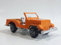 Unknown Brand 8006 Jeep S & C Construction Corporation Orange with Chrome Die Cast Toy Car Vehicle