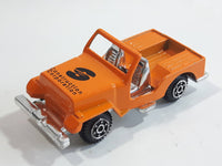 Unknown Brand 8006 Jeep S & C Construction Corporation Orange with Chrome Die Cast Toy Car Vehicle