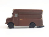 Safari Ltd Delivery Truck Dark Brown Hard Rubber Toy Car Vehicle