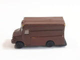 Safari Ltd Delivery Truck Dark Brown Hard Rubber Toy Car Vehicle