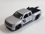 2011 Hot Wheels Chevy Silverado Truck Metalflake Silver Die Cast Toy Car Vehicle