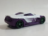 2011 Hot Wheels Racing Rigs Night Burnerz Symbolic White and Purple Die Cast Toy Car Vehicle