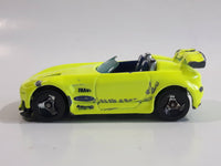 2002 Hot Wheels First Editions Tantrum Neon Fluorescent Yellow Die Cast Toy Car Vehicle