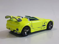 2002 Hot Wheels First Editions Tantrum Neon Fluorescent Yellow Die Cast Toy Car Vehicle