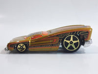 2004 Hot Wheels First Editions Hardnoze Hardnoze '74 Chevy Monte Carlo Metalflake Gold Die Cast Toy Car Vehicle