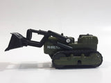 Unknown Brand N8633 Bulldozer Army Green Die Cast Toy Car Vehicle with Rubber Tracks