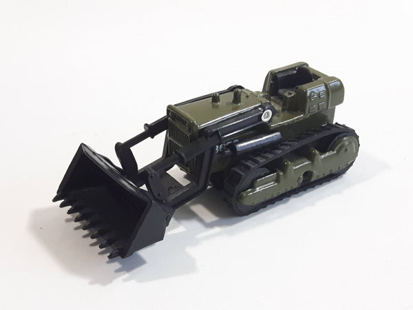 Unknown Brand N8633 Bulldozer Army Green Die Cast Toy Car Vehicle with Rubber Tracks