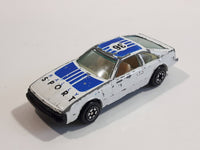 Vintage Yatming Toyota Celica Flying Engine #36 No. 1036 White Blue Rally Sport Die Cast Toy Race Car Vehicle